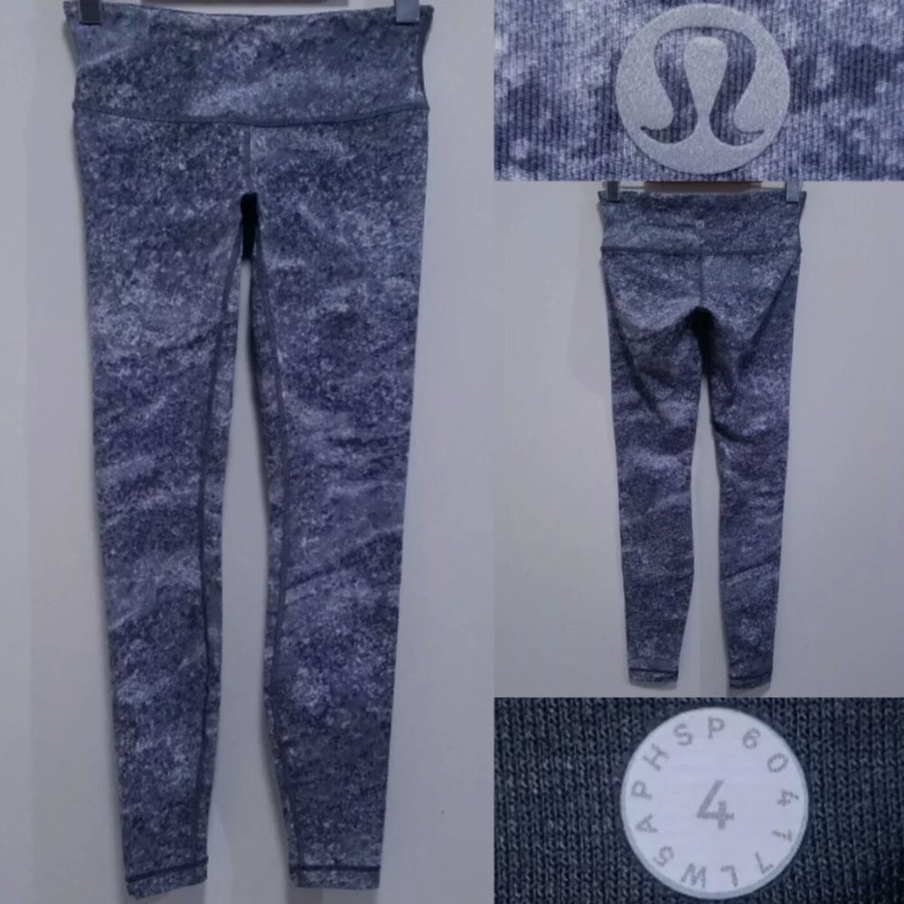 Lululemon Area Ice Leggings 4 XS Gray Womens Luxtreme 27" Inseam